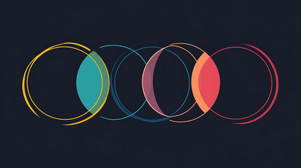 An infographic template featuring Venn diagrams with two, three, and four circles, ready for customization