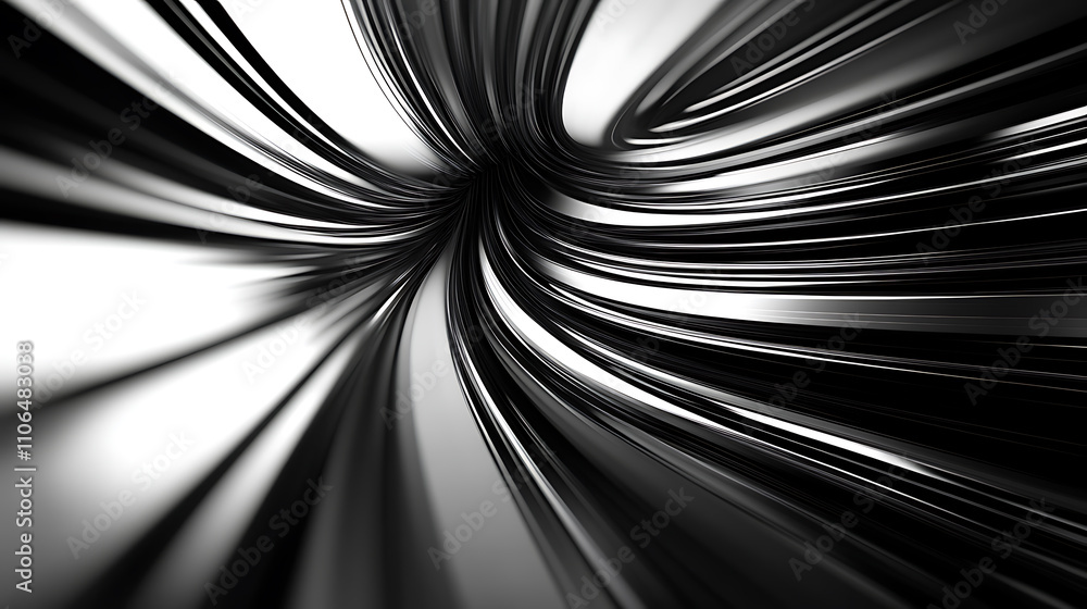 Leinwandbilder 3d rendering of abstract, fast-moving lines with high-speed motion blur, symbolizing concepts like l