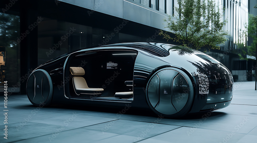 Poster In the autonomous car concept, vehicle devices are connected to various sensors, enabling the computer to perform intelligent calculations, make decisions, and assist users