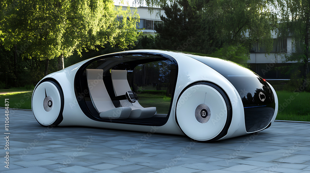 Poster In the autonomous car concept, vehicle devices are connected to various sensors, enabling the computer to perform intelligent calculations, make decisions, and assist users