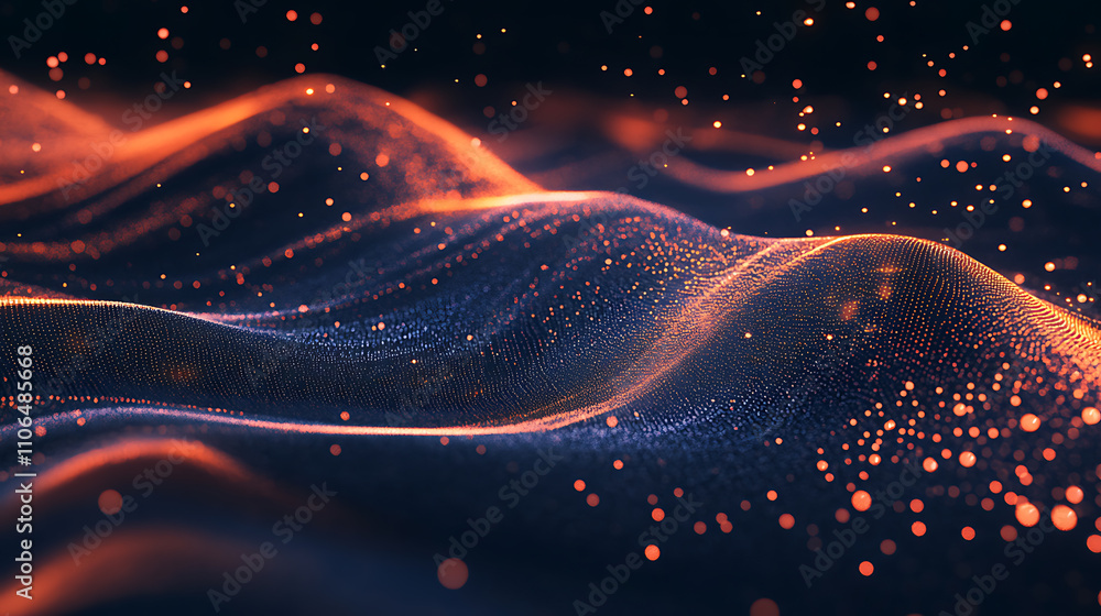 Aufkleber A technological background depicting a data transmission channel with the motion of digital data flow, It represents the transferring and storage of big data sets