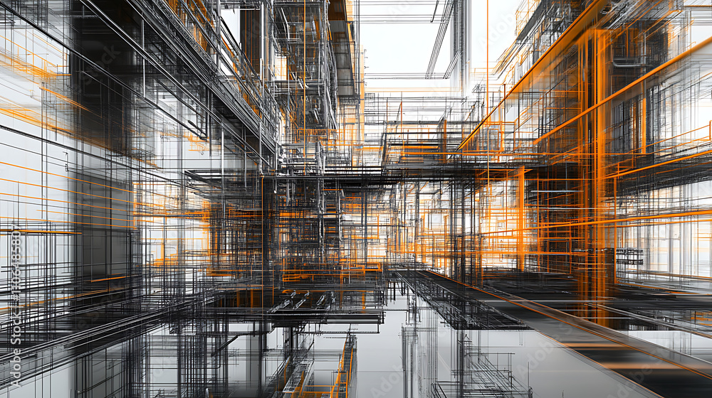 Poster The concept of construction technology intersects with communication networks, embodying the principles of Industry 4, 0 and factory automation