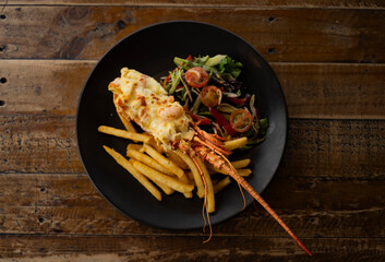 Lobster Mornay gourmet meal