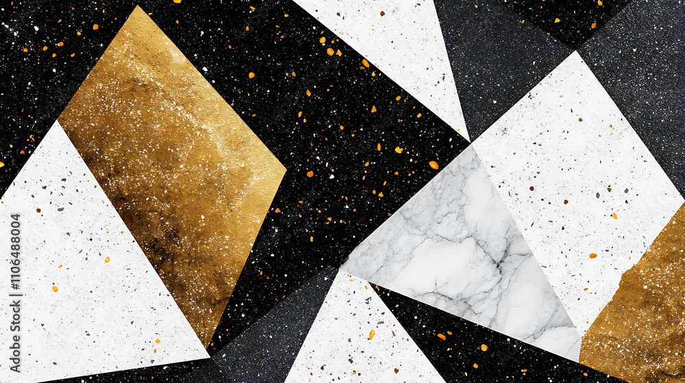 Poster terrazzo marble texture, mosaic stone texture and porcelain tile design with seamless pattern