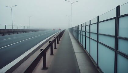 Urban serene asphalt road and sidewalk