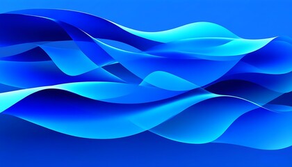Fototapeta premium Abstract future art style fused with deep blue and dynamic geometric shapes.