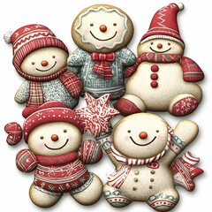 Cute christmas cookies clipart