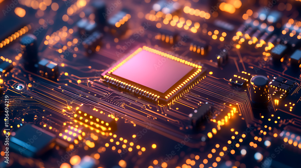 Aufkleber abstract futuristic circuit board, high-tech digital technology background
