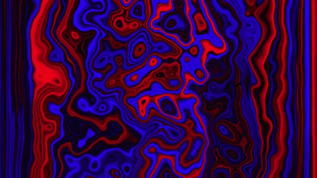 Dark Blue and Red Abstract Pattern background - A random pattern with a combination of dark blue, red, and purple, resembling a fluid flow or heat map.. animasi 3D