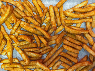 Seasoned Fries Baked On Wax Paper