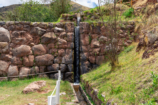 Inca aqueduct in Tipon Cusco