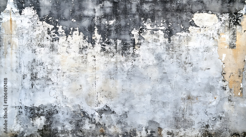 Poster old wall texture cement dirty gray with black background abstract grey and silver color design are l