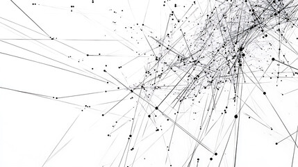 Data and network image with lines and dots