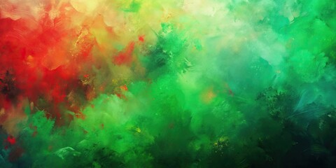Fototapeta premium Abstract background featuring a blend of green and red colors in an impressionistic style , Impressionist, Abstract, Blend