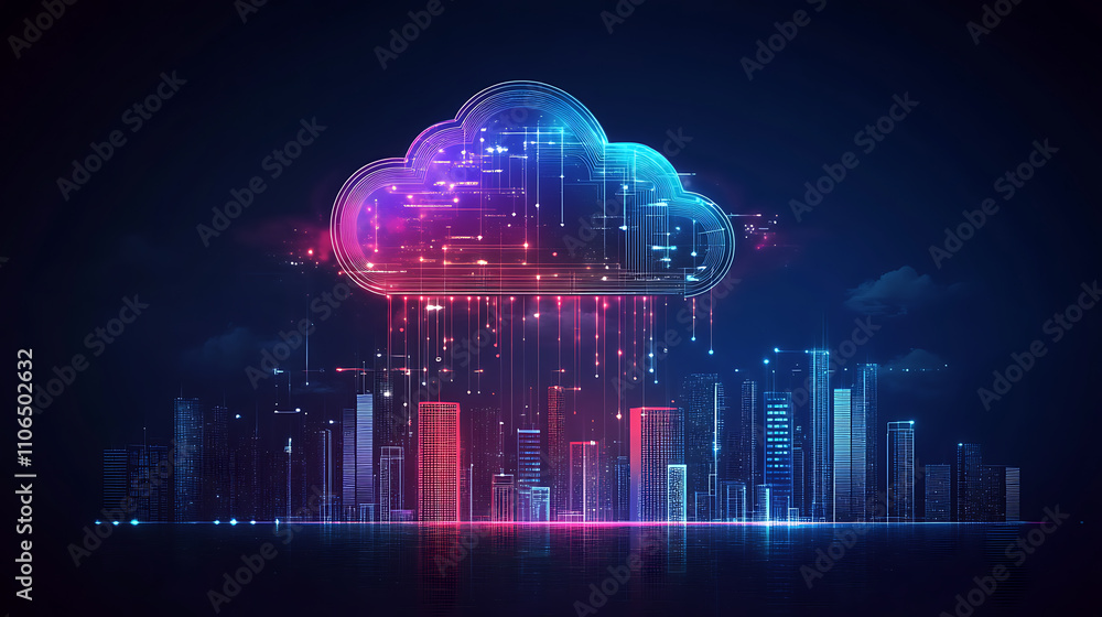 Poster cloud computing concept