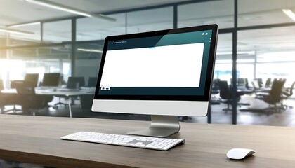 Fototapeta premium Digital showcase of modern office environment