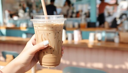 Enjoy leisure time with an iced coffee in hand.