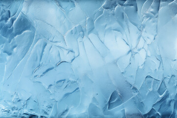 Obraz premium Processed collage of blue cold cracked ice surface texture. Background for banner, backdrop