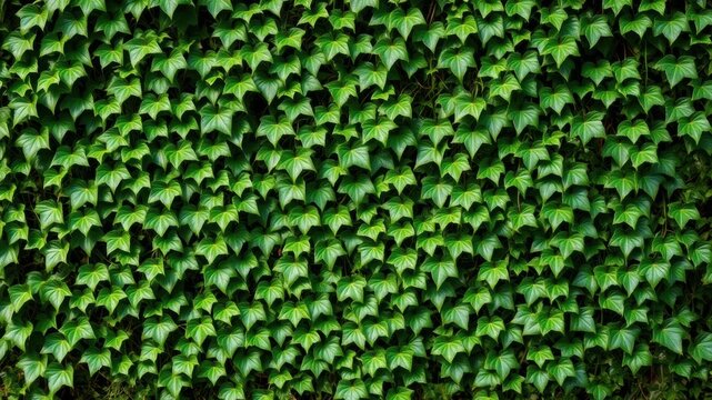 Lush green ivy leaves isolated on clear background, decorative, natural - Powered by Adobe