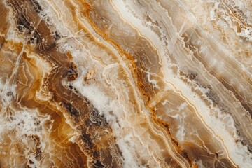 Obraz premium Photo of Warm brown kitchen marble top pattern with white veins. Background texture for backdrops or mapping