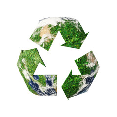 Earth Globe with Recycling Symbol