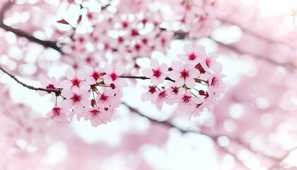 Obraz premium Spring charm with pink cherry blossoms dreamily expressing romance