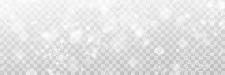 Vector heavy snowfall, snowflakes in different shapes and forms. Snow flakes, snow background. Falling Christmas