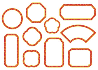 中華風のフレームセット、中国の古風な窓枠デザイン