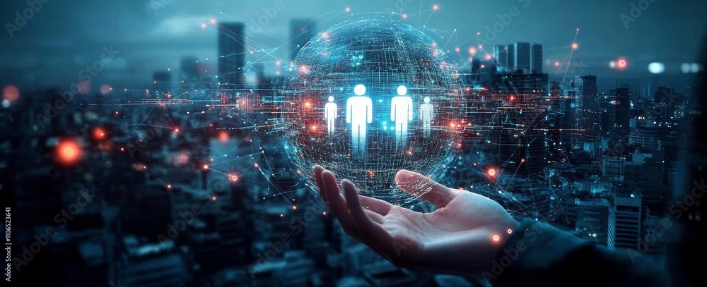Poster customer network relationship management technology for business growth and data exchange in a digit