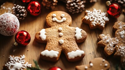 Gingerbread Cookie with Festive Decor	
