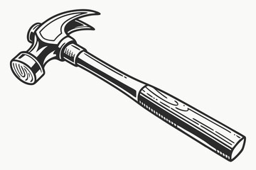 Steel hammer over white background vector illustration