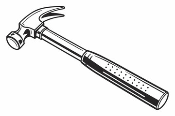 Steel hammer over white background vector illustration