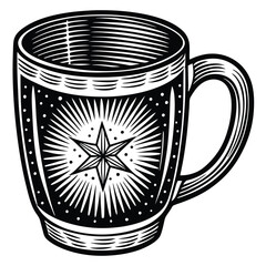 tree coloring page, silhouette, vector illustration 