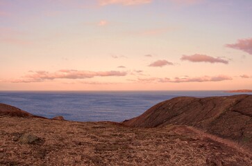 view from the cliffs near the ocean