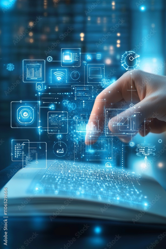 Poster e-learning online education skills development training artificial intelligence digital learning vir