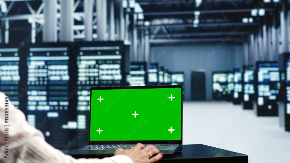 Poster old professional in servers workplace housing high end processors capable of quickly and efficiently