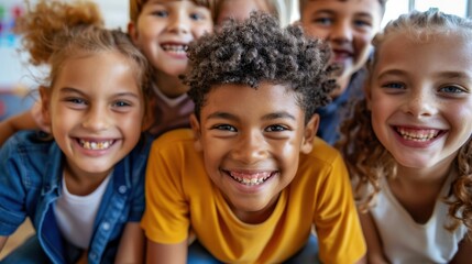 Fototapeta premium Emotional Intelligence: Guiding children to identify and manage their emotions, strengthening resilience and enhancing their social skills and relationships with others. 