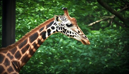 Obraz premium Dance of Long Neck in Silent Jungle