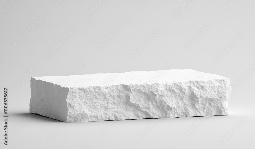 Poster minimalist white stone block clean background for product display abstract scene