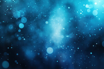 Fototapeta premium Blue abstract background with bokeh lights.