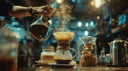 Coffee Brewing Ritual: Brewing a cup of coffee, savoring the deep aroma, and sipping it slowly to kickstart your day with a burst of energy and calm mindfulness.
