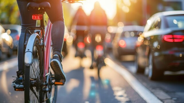 Commuting to Work: Traveling to work by car, bike, or public transit, navigating through traffic while organizing thoughts and planning the day’s tasks.
