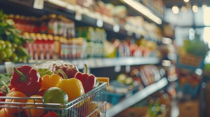 Grocery Shopping: Selecting fresh produce and household essentials at a local store or market, while planning meals for the week to make mealtime simpler.
