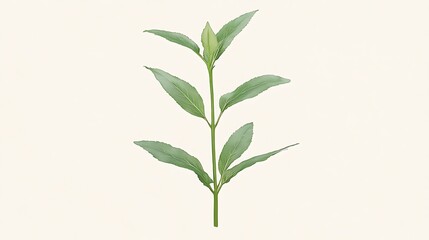 A photorealistic studio photo of a fresh echinacea sapling, green leaves glowing softly, clean white background