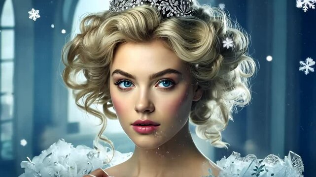 Discover the enchanting story of The Snow Queen and her beautiful face in this classic fairy tale.
