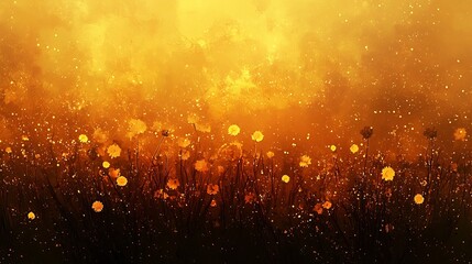 Breathtaking view of a vast field filled with vibrant golden sunflowers swaying gracefully in the warm soothing breeze as the sun sets on the horizon