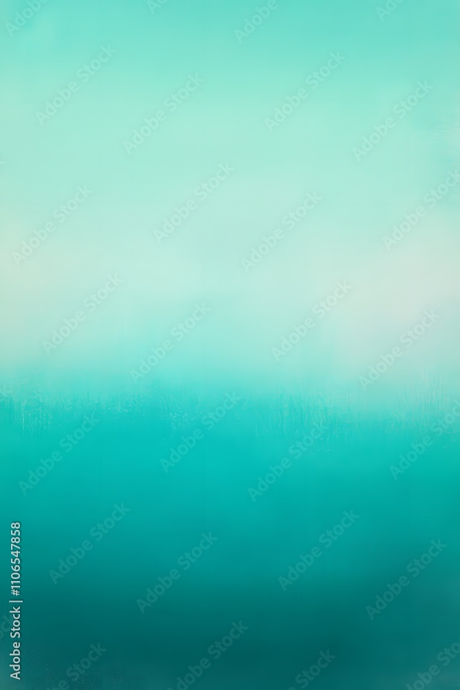 Wall mural cool-toned gradient background featuring aquatic shades transitioning from light teal to deep turquo