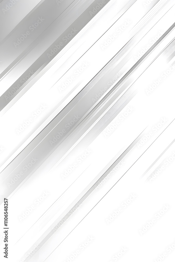 Canvas Prints sleek geometric abstract white background with subtle metallic diagonal lines and bright reflections