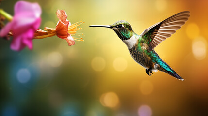 Fototapeta premium Hummingbird Drinking Nectar