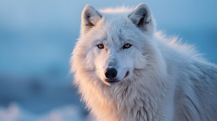 Fototapeta premium White Arctic Wolf